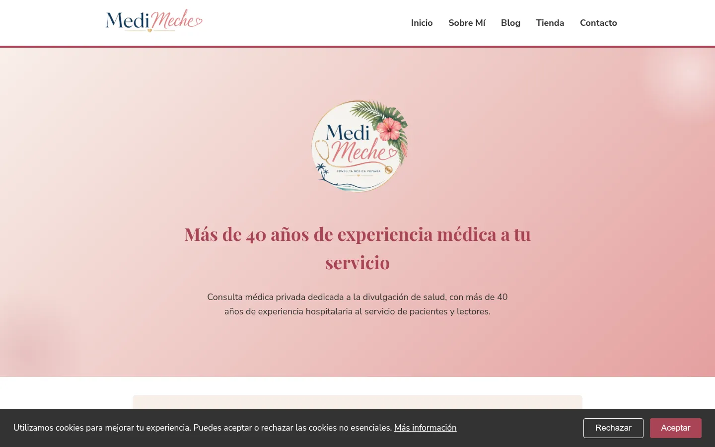 Captura de la web de Medimeche